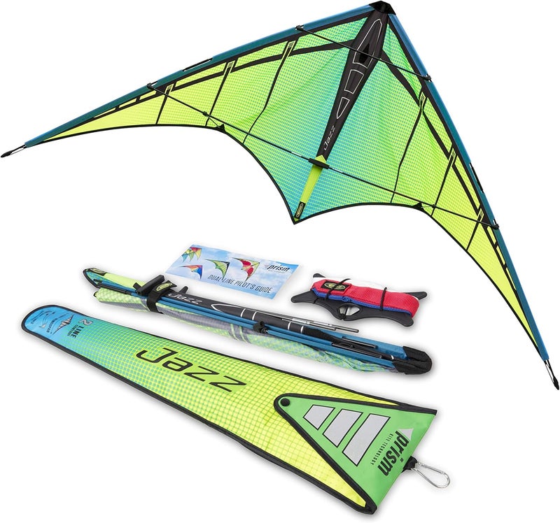 Prism Kite Technology Jazz 2.0 Dual-line Sport Kite Ready to Fly with Flying Lines, Wrist Straps, Winder, Instructions, and Storage Bag - Image 1